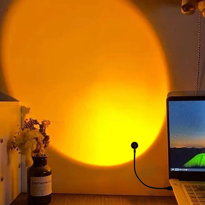 Sunset Projection Lamp: Rainbow, Atmosphere, Night Light, Sunset Light.