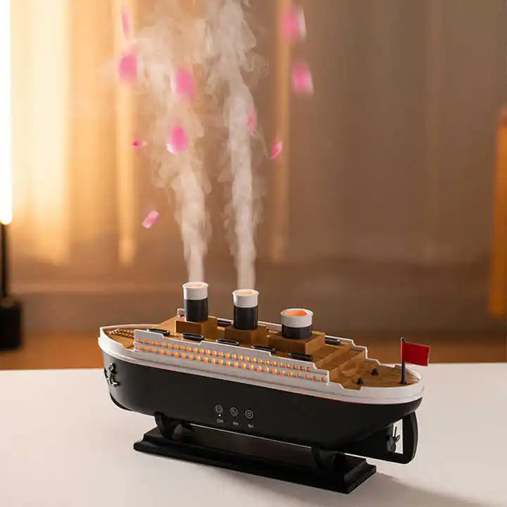 Titanic Ship  Air Humidifier. Essential Oil Arome Diffuser 250ml. Colorful Night Lights