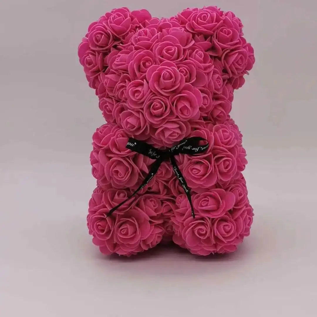 Rose bear teddy bear, 25cm(9.8 inches), flower Teddy Bear, Valentine's Day Gift, Christmas gift, birthday gift, party gift