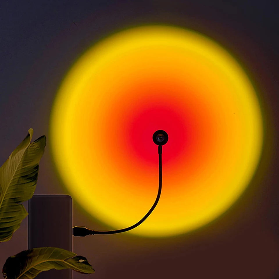 Sunset Projection Lamp: Rainbow, Atmosphere, Night Light, Sunset Light.