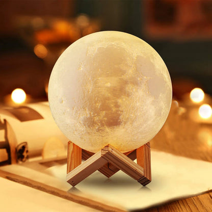 Moon LED Night Light Lamp Battery Powered With Stand