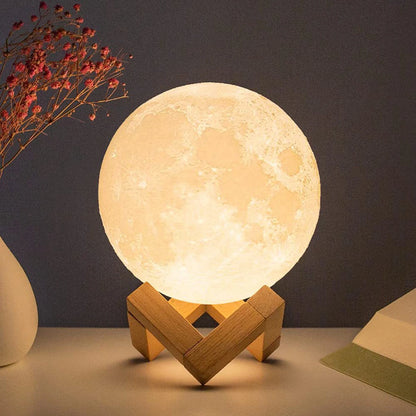 Moon LED Night Light Lamp Battery Powered With Stand