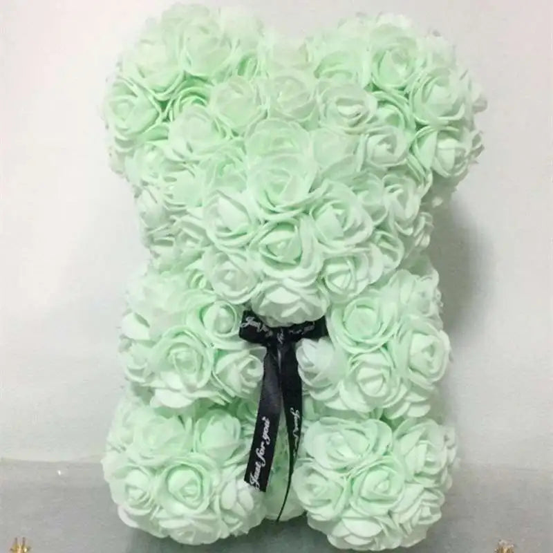 Rose bear teddy bear, 25cm(9.8 inches), flower Teddy Bear, Valentine's Day Gift, Christmas gift, birthday gift, party gift