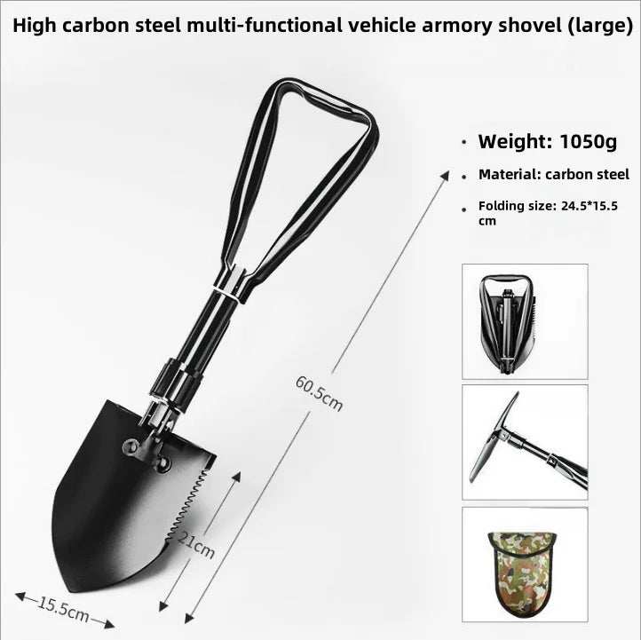 E TOOL
Survival Gear for any Outdoor Enthusiasts. Entrenching Tool Set Compact, Multipurpose Collapsible Shovel.