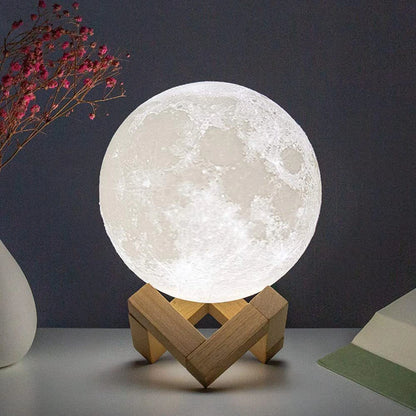 Moon LED Night Light Lamp Battery Powered With Stand